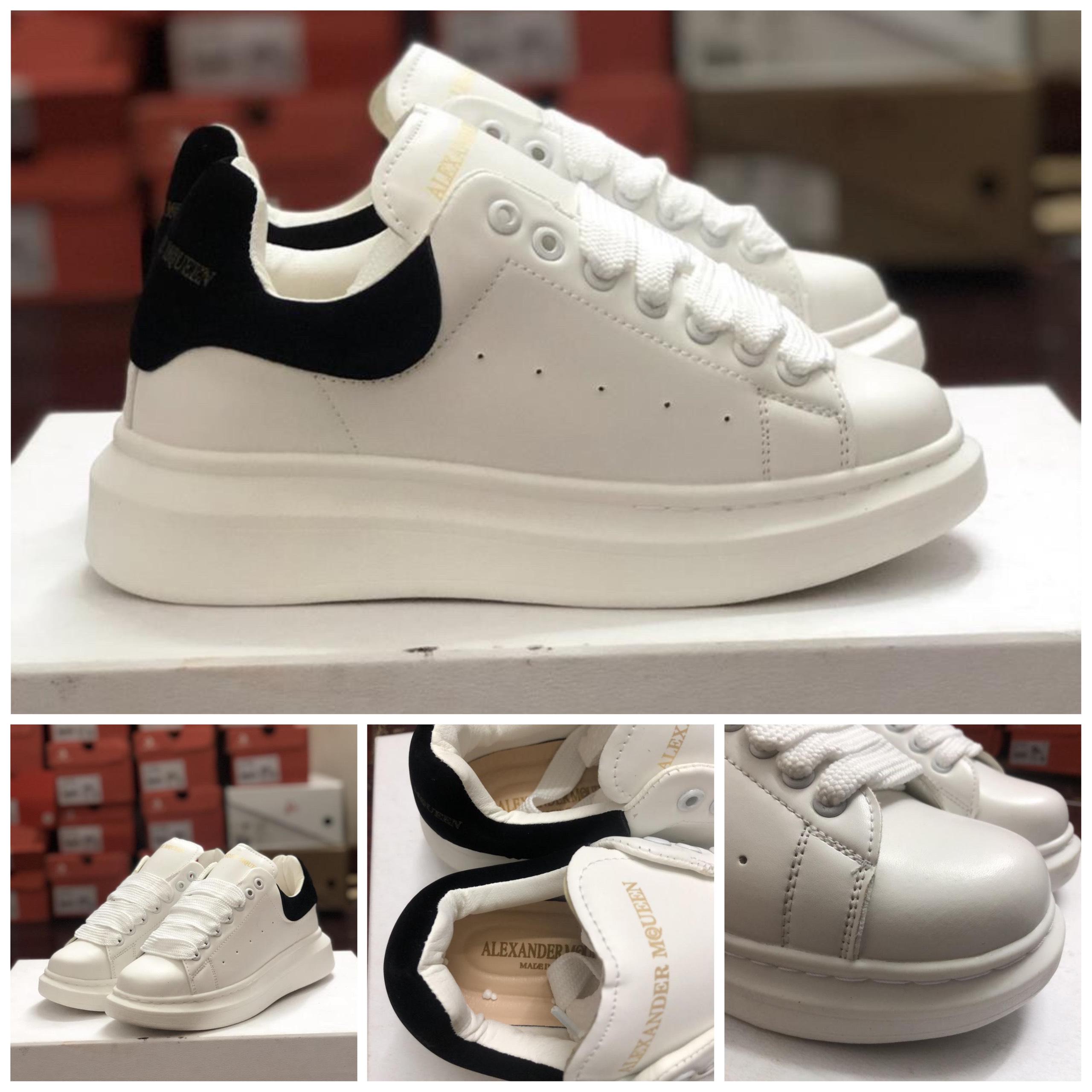 Giày sneaker Mc Queen , da đẹp gót nỉ bản dây to full size Nam nữ (36-43)