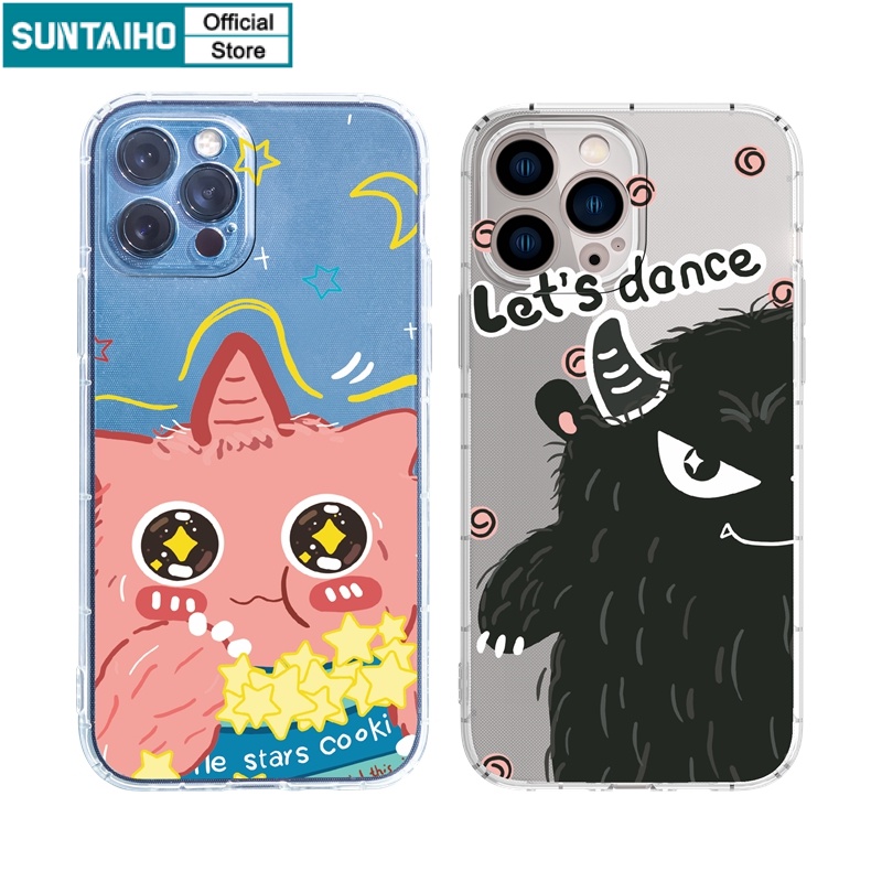 Suntaiho Ốp lưng iphone trong suốt thích hợp cho iPhone 12 13 11 Pro MAX X XR XS MAX 6 6s 7 8 Plus