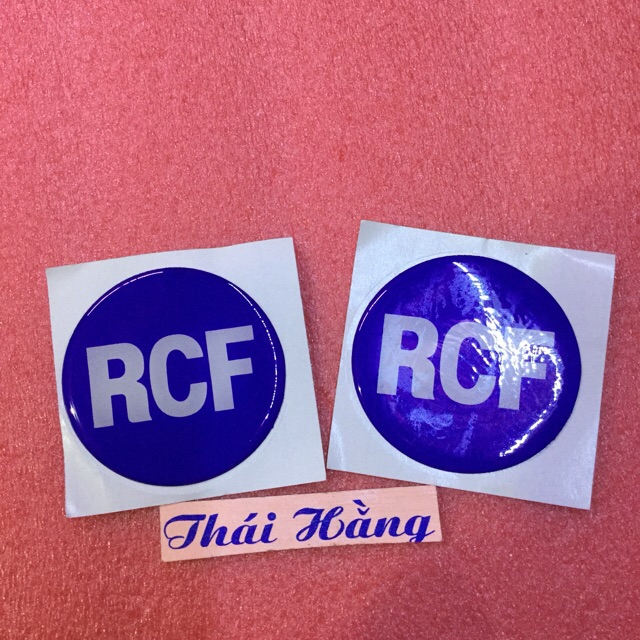 Tem chữ RCF màu xanh cho loa (1 đôi )