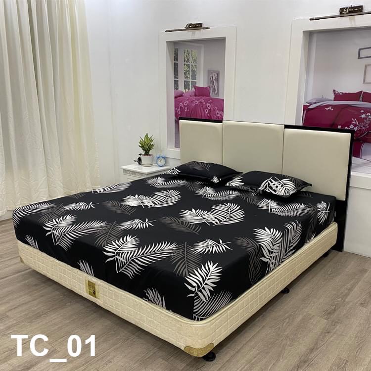 BỘ GA GỐI CHUN COTTON HÀN GỒM 1 GA CHUN VÀ 2 VỎ GỐI ĐẦU 45*65 (KT 120*190 CÓ 1 VỎ GỐI)