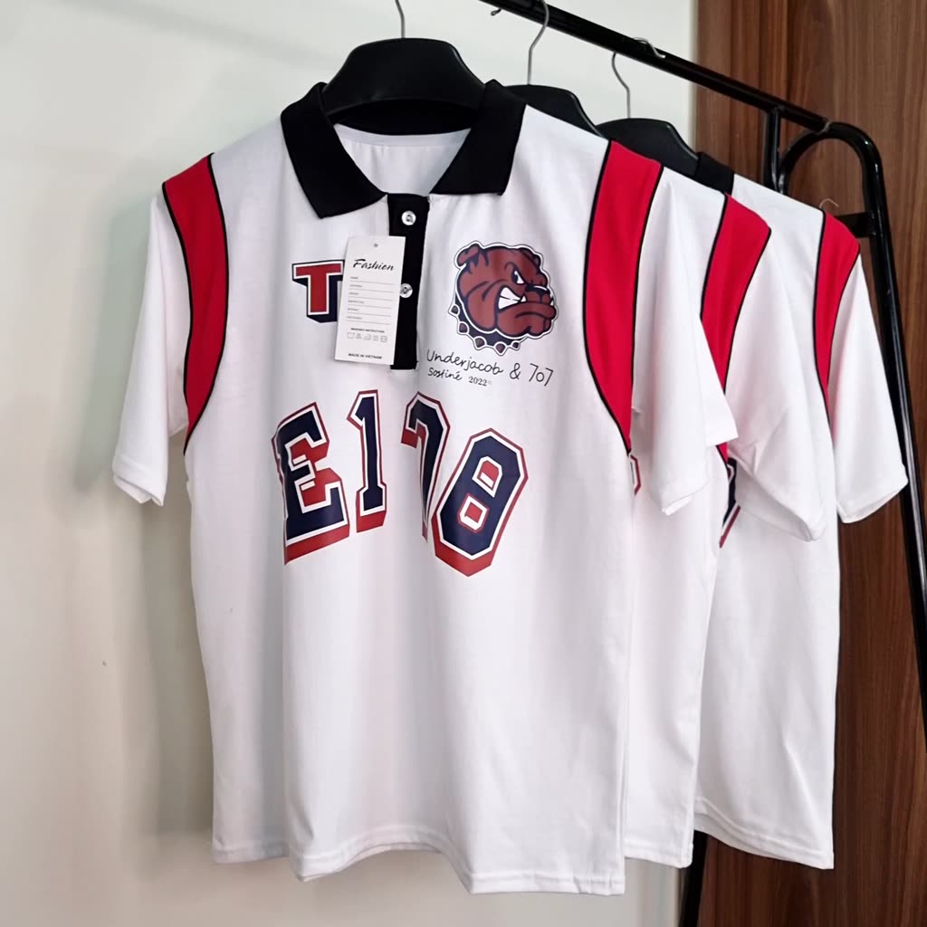 Áo thun polo unisex E178 tay lỡ form rộng - REW shop - áo cổ bẻ nam nữ chất cotton khô | BigBuy360 - bigbuy360.vn