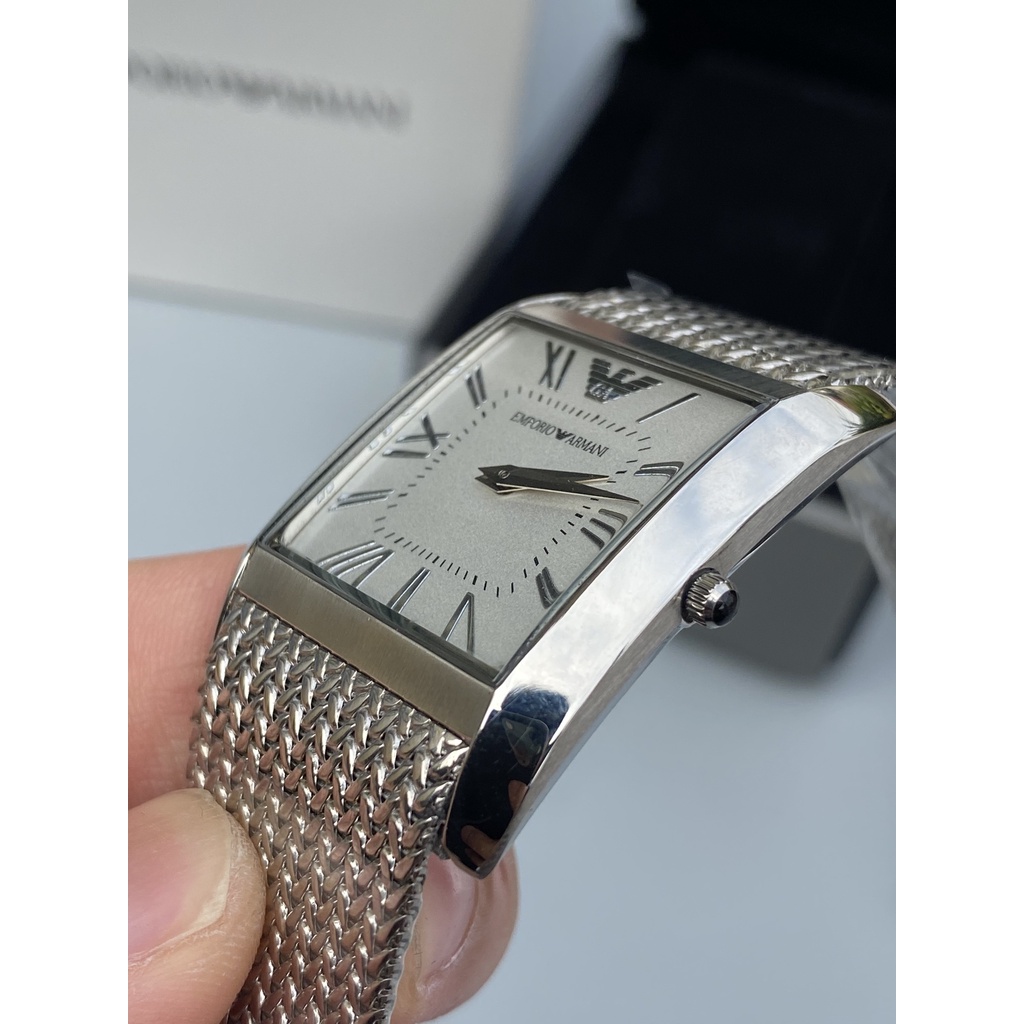 Đồng hồ Nam cao cấp Emporio Armani dây thép đan lụa cao cấp