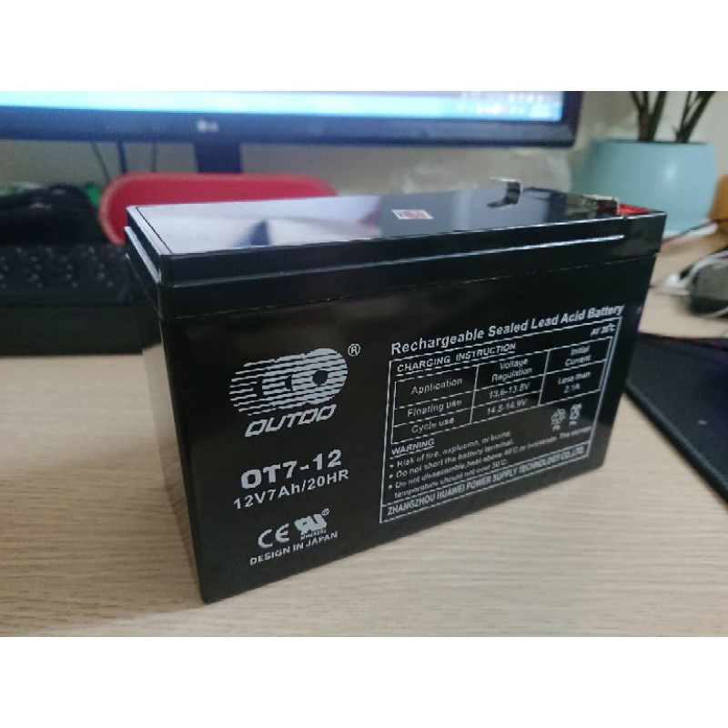 Ắc quy xe điện trẻ em OUTDO 12V-7Ah | Ắc quy Quạt tích điện | Chính hãng, Date mới - xe chạy lâu, mạnh