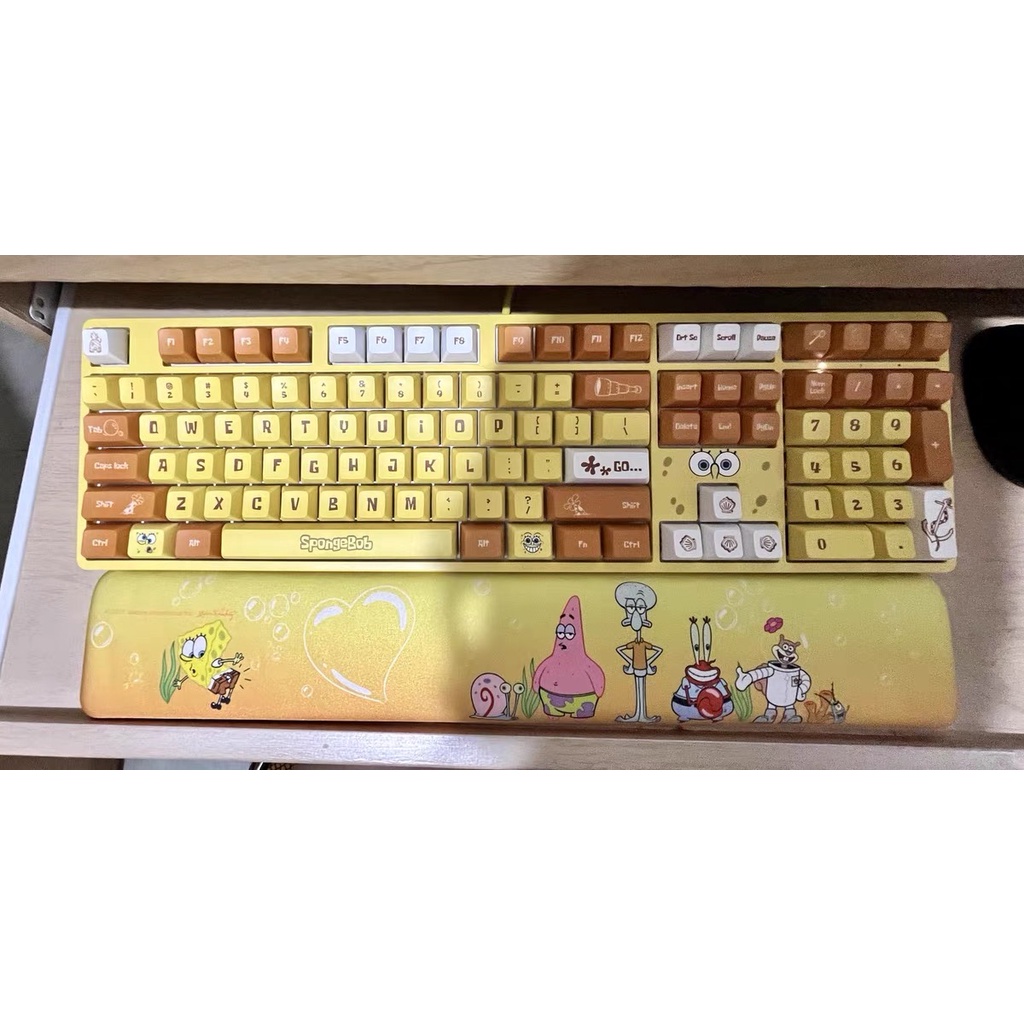 Bàn phím cơ AKKO 5108S - Phiên bản giới hạn Sponge Bob: LED RGB, hotswap, keycap PBT, switch CS jelly và CS silver