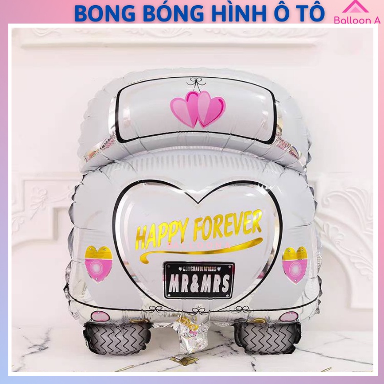 Bong bóng, bóng bay hình ô tô, xe cưới trang trí phòng tân hôn