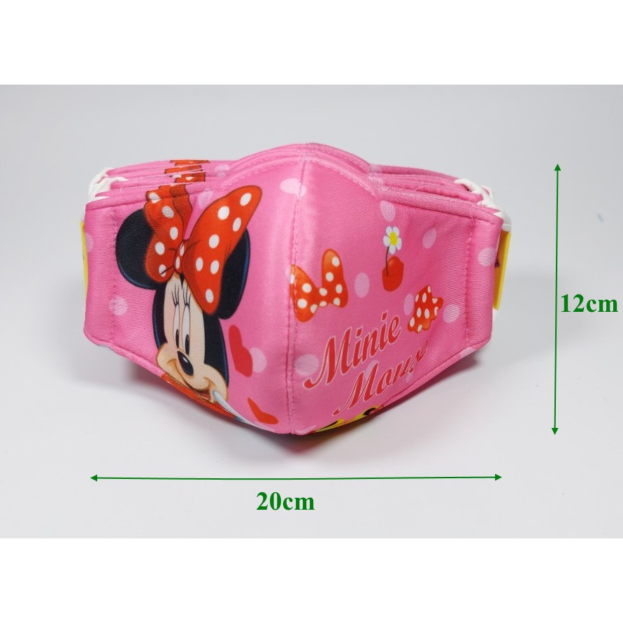 KHẨU TRANG TRẺ EM In hình mickey minie Chất liệu vải Dày 3 lớp Chống nắng Phòng dịch bệnh Thương hiệu THU THANH | BigBuy360 - bigbuy360.vn