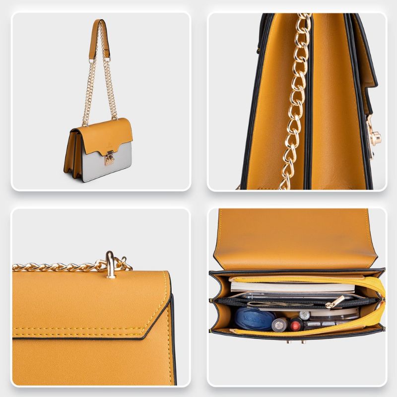 Túi Đeo Chéo Nữ Khoá Nhấn YN98 - Yuumy - Không Thấm Nước - Không Bong Tróc