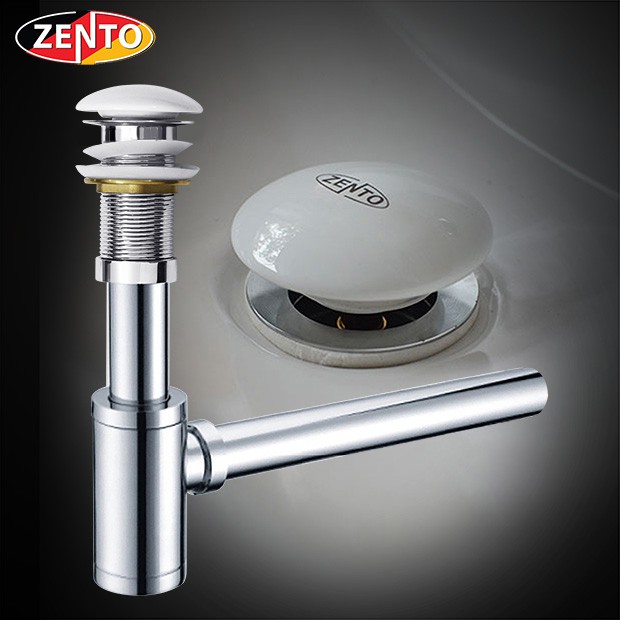 Bộ xi phông lavabo xả nhấn sứ Zento ZXP119