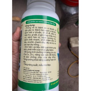Chế phẩm NANO BẠC ĐỒNG HLC chai 500ml