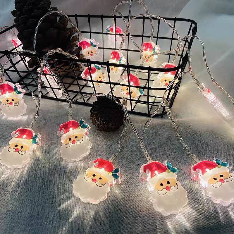 Dây Đèn Led Ông Già Noel Trang Trí Noel 3m và 1,5m Bé Bebe