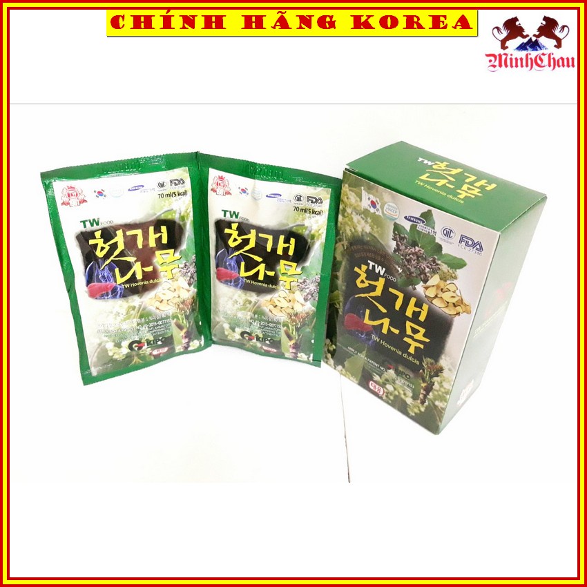 Nước Bổ Gan Hàn Quốc Taewoong Food, Bổ Gan Hovenia Hộp 30 gói, minhchau