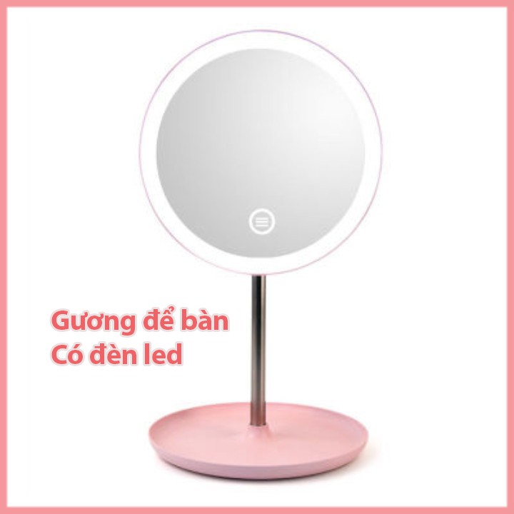 Gương trang điểm để bàn  Hàng đẹp giá rẻ  dễ dàng trang điểm, có đèn led rất tiện lợi và trang trí bàn làm việc