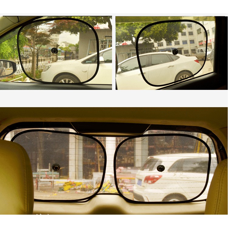 Tấm rèm chắn nắng kính cửa phụ ô tô gấp gọn (1 bịch 2 cái)