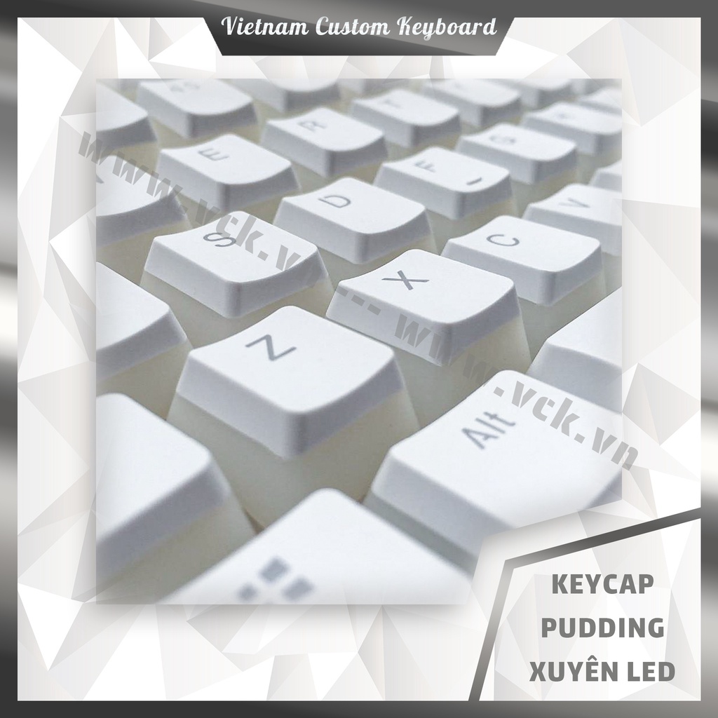 [Sẵn] Keycap Pudding | 117 Nút Xuyên Led | Full Layout Phổ Biến | Gateron Akko Cherry Jwick KTT | VCK