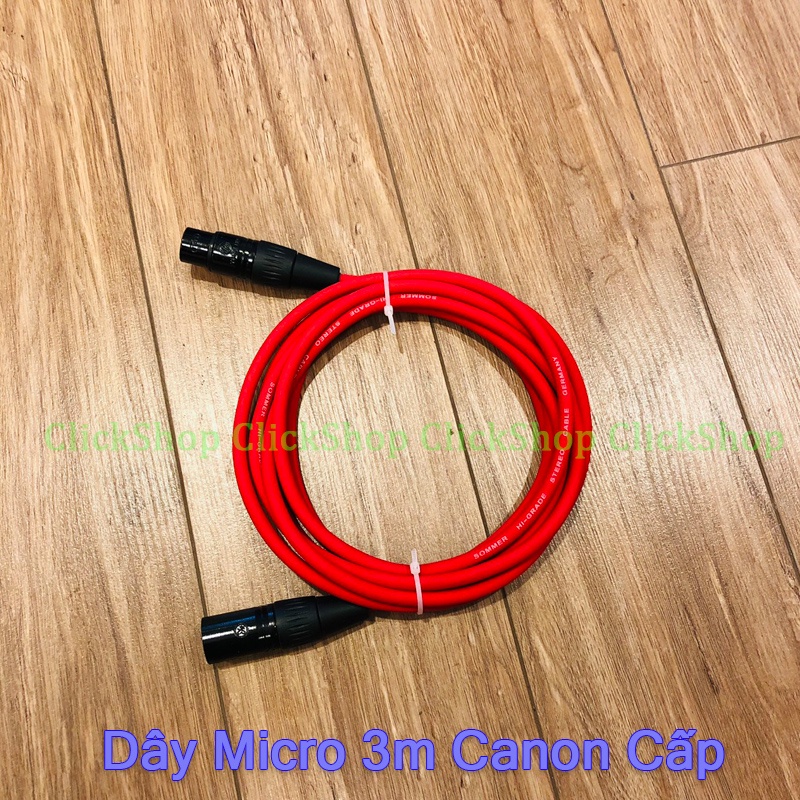 Dây Canon Cho Mic Thu Âm 48V K200,K600,K850...Loại Tốt Lõi đồng với 2 đầu to làm bằng kim loại cao cấp bảo hành 6 tháng