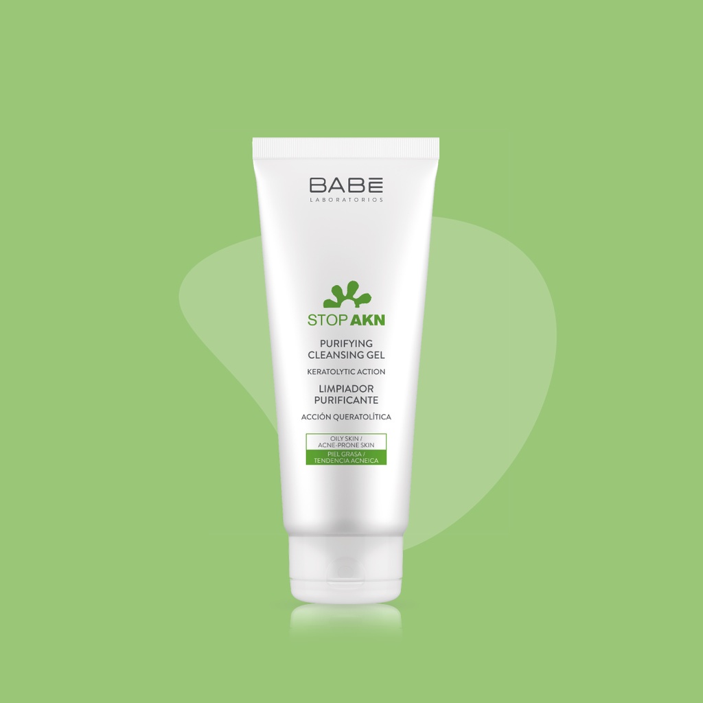 Sữa Rửa Mặt Cho Da Dầu Mụn Babé Stop Akn Purifying Cleansing Gel