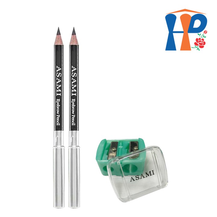 Combo Chì vẽ mày Asami (2 Chì mày BR03 - tông nâu đen  + Chuốt chì) - Eyebrow Pencil and Sharpener | BigBuy360 - bigbuy360.vn