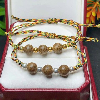 VÒNG TẾT TRẦM HƯONG CHỈ ĐỎ NGŨ SẮC MAY MẮN TRỪ TÀ