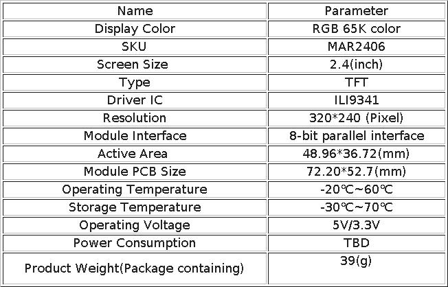 Mô Đun Tft Lcd Tft 2.4 Inch Cho Arduino Uno R3 Hỗ Trợ Mega 2560 Kèm Bút Cảm Ứng