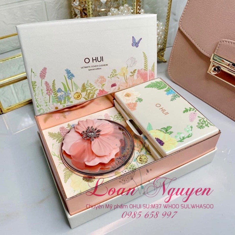 [Mới] Phấn Nước Cushion Ohui Đen Ultimate Cover Cushion - set tặng kèm son + kem dưỡng mắt + serum | BigBuy360 - bigbuy360.vn