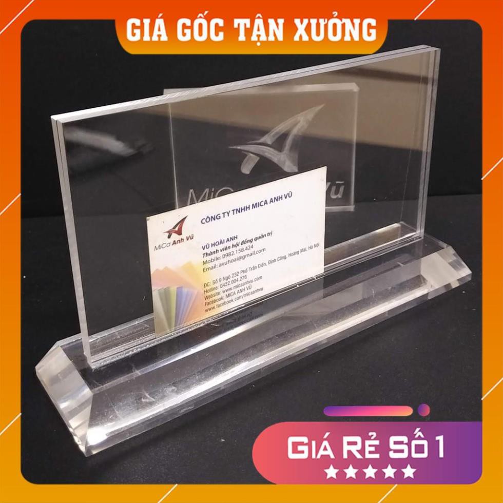 [Giá Gốc Tận Xưởng] Kệ chức danh biển tên mica để bàn 18x10cm [Mica]