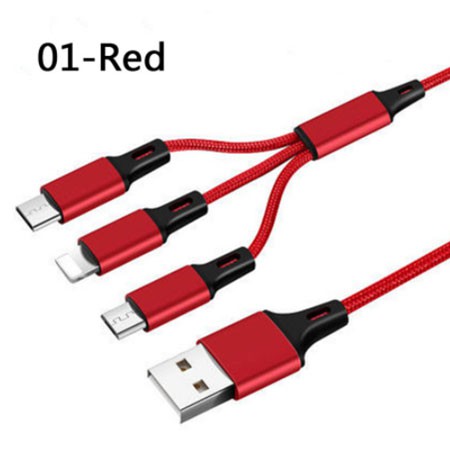 Dây Cáp Sạc Đa Năng 3 Trong 1 Cổng Micro USB Type-c Lightning Cao Cấp CS3I1 TOO-STORE