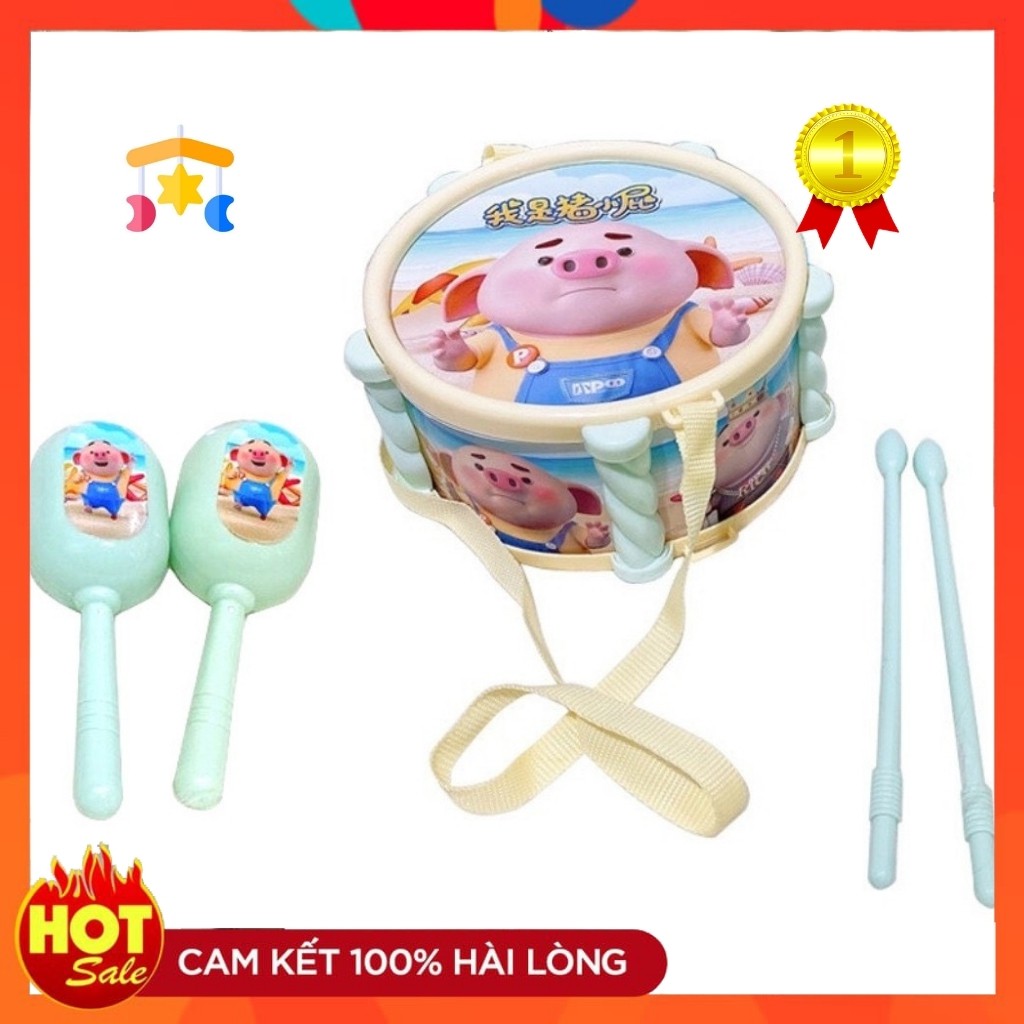 Đồ Chơi Nhạc Cụ Trống, Xúc Xắc Heo Peppa Dành Cho Bé