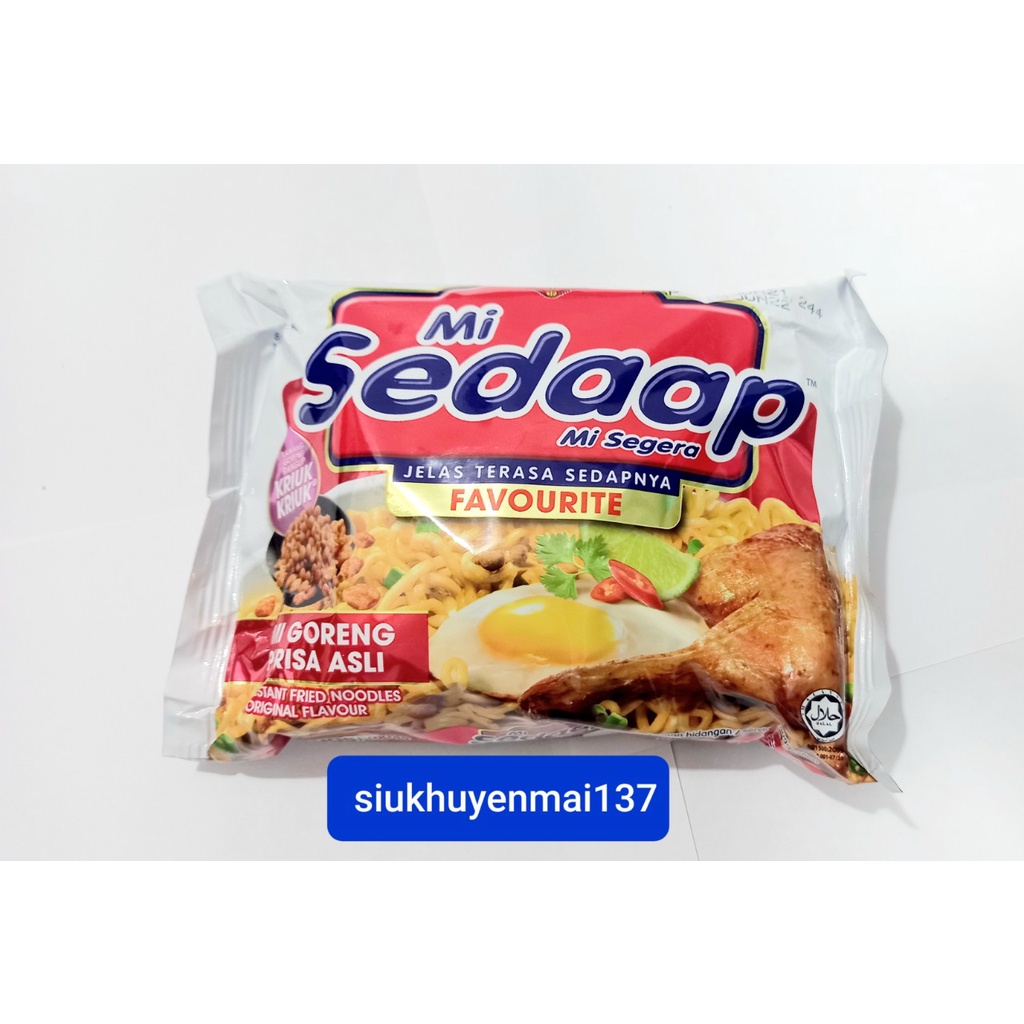 (5 vị) thùng 40 gói mì sedaap trộn khô gà cay hàn quốc, indonesia, T12_2023