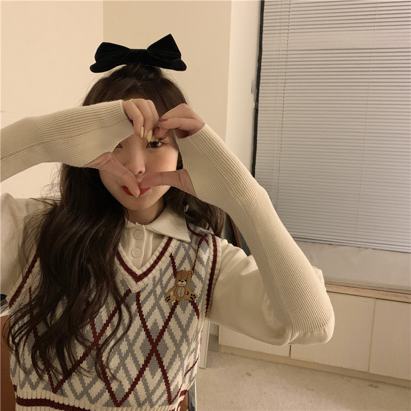 Áo Gi-Lê Len Cổ Chữ V Phong Cách Hàn Quốc Cho Nữ | BigBuy360 - bigbuy360.vn