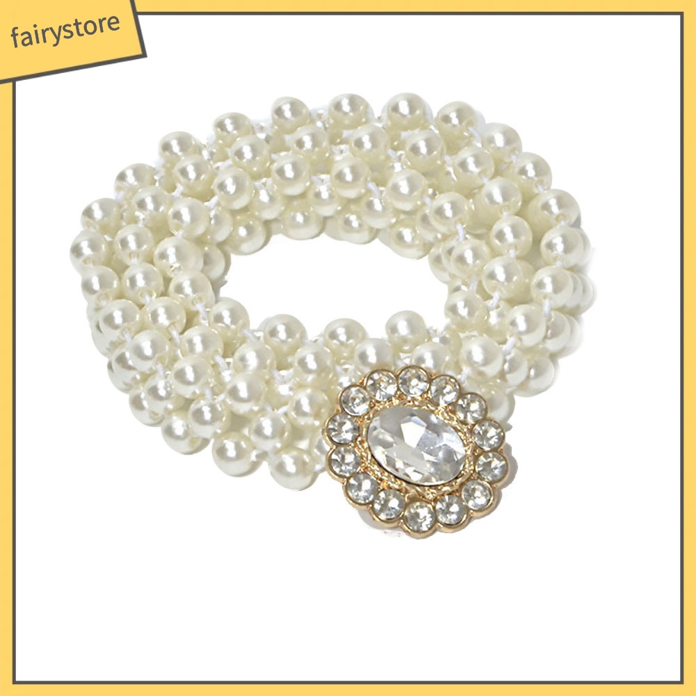 Thắt Lưng Đính Đá / Ngọc Trai Giả Xinh Xắn Cho Nữ