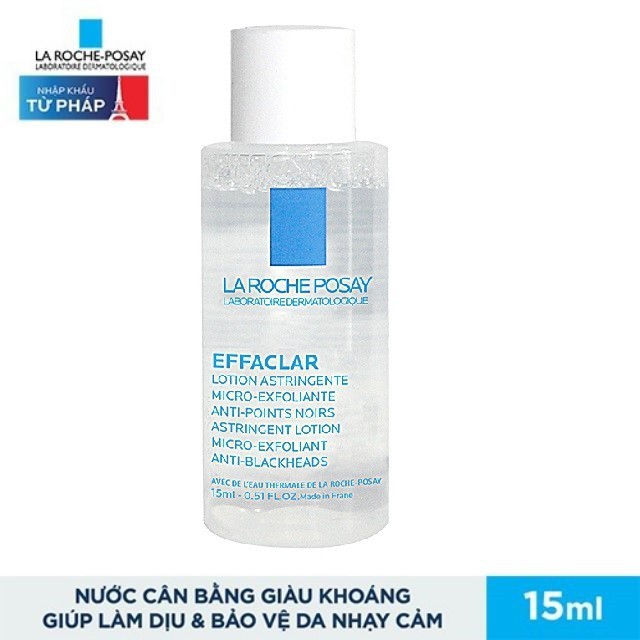 [MẪU THỬ]Nước Cân Bằng La Roche-Posay Effaclar Astringent Lotion giúp làm dịu và bảo vệ da dầu mụn 15ml