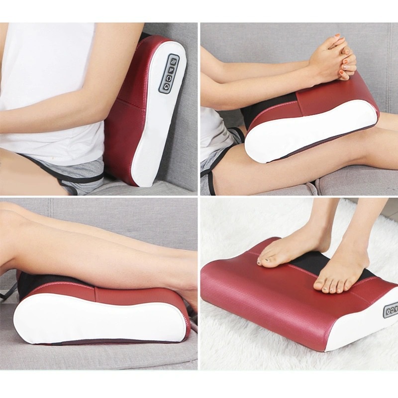 Gối massage hồng ngoại, Máy mát xa cổ vai gáy cột sống toàn thân, có dây cắm trực tiếp trên xe hơi, ô tô