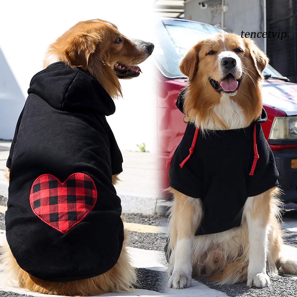 Áo hoodie họa tiết trái tim thời trang cho chó cưng