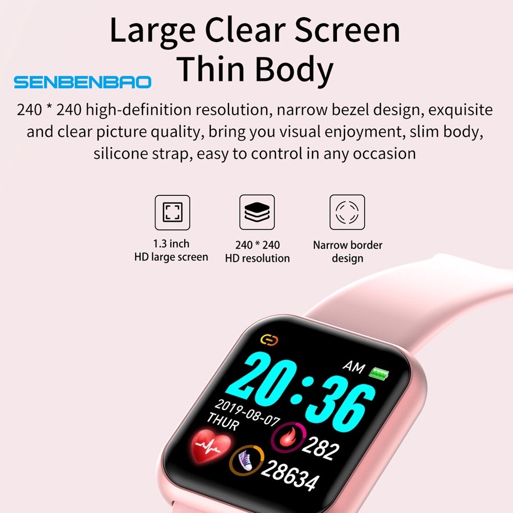 Đồng Hồ Thông Minh D20 Y68 PRO Kết Nối Bluetooth Chống Nước Cho Android IOS