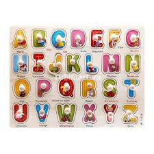 Bảng chữ cái gỗ có núm