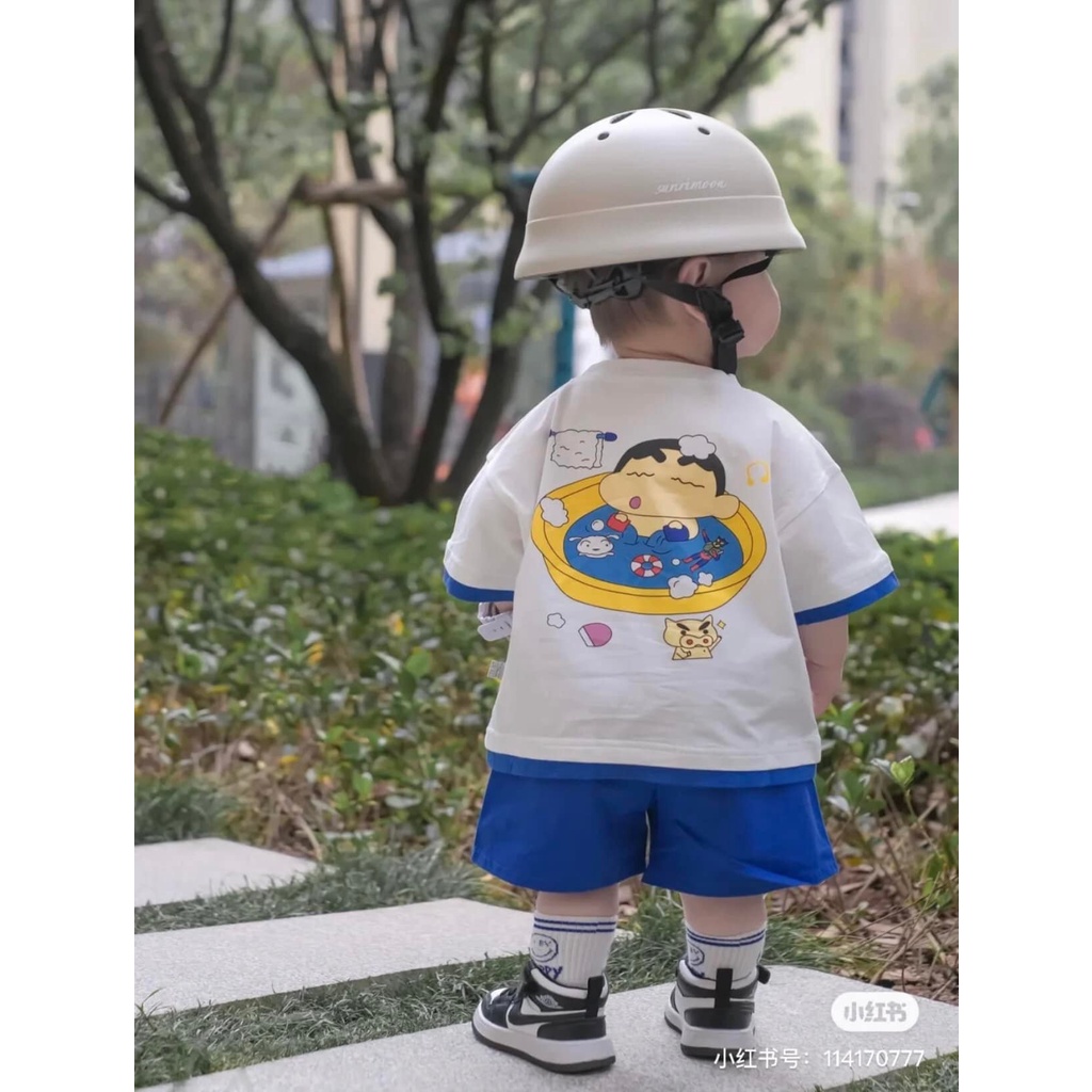 Mũ bảo hiểm cho bé giữ an toàn Sunrimoon cao cấp cho bé phong cách Hàn Quốc kiểu dáng đáng yêu