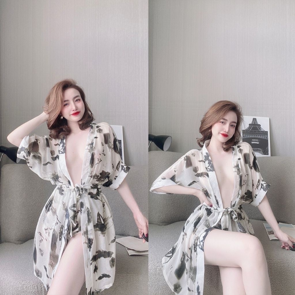 Váy ngủ áo choàng ❣️FREE SHIP❣️ Đầm ngủ sexy Lụa Chất Siêu Mát Dáng Siêu Xinh &lt; 70KG