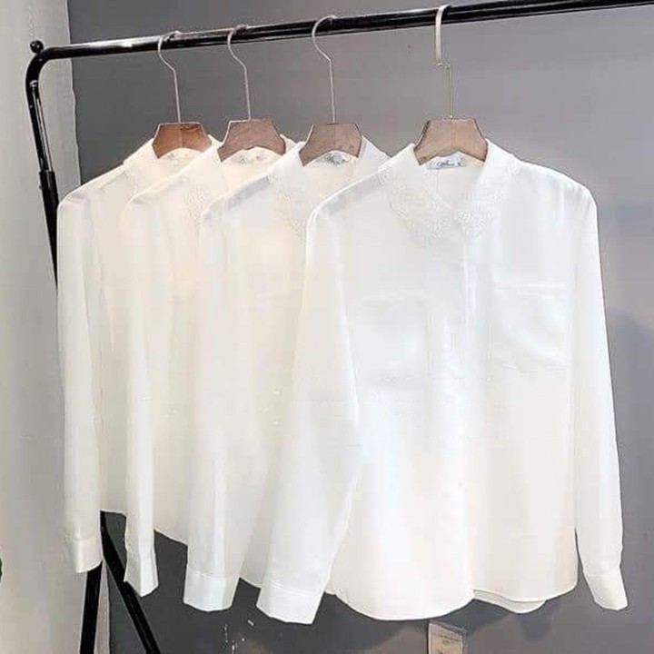 Áo sơ mi cổ bẻ thêu túi ngực đẹp, chất !!!! Chip oval | BigBuy360 - bigbuy360.vn