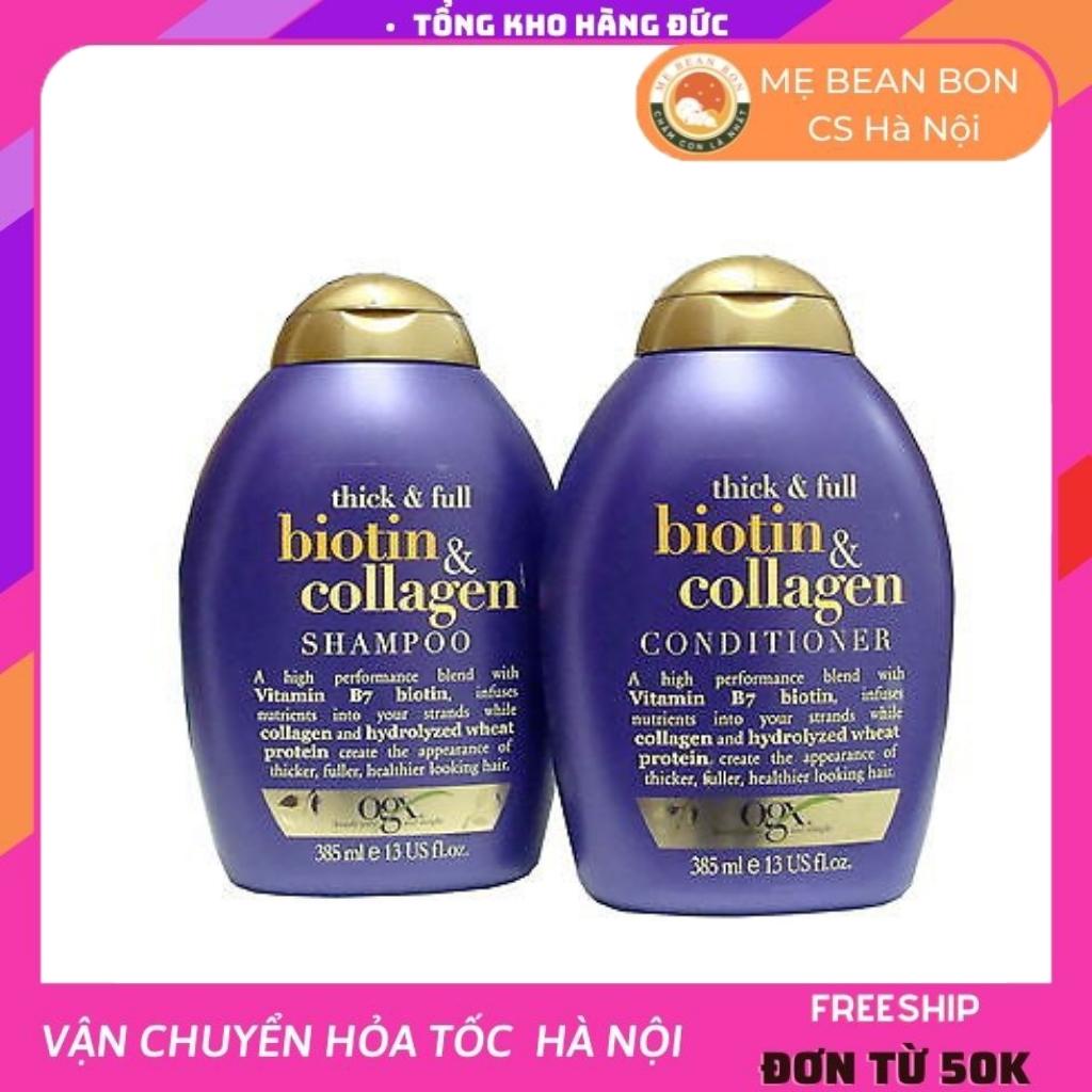 Cặp Dầu Gội Xả Biotin And Collagen USA, 385ml giúp làm sạch tóc và bổ sung các dưỡng chất để bảo vệ tóc
