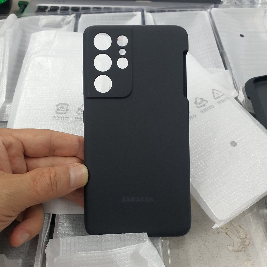 Ốp Lưng Samsung Galaxy S21 Ultra Chính Hãng, Có Khe Cắm Bút , Silicon Chống Bẩn