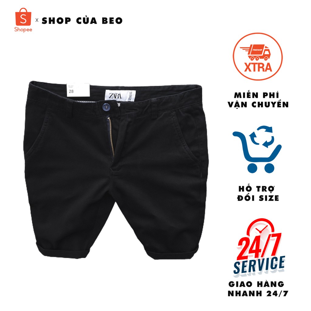 [XẢ HÀNG] Quần short kaki [ZARA] [BAO ĐỔI TRẢ] nguyên bản, không ra màu