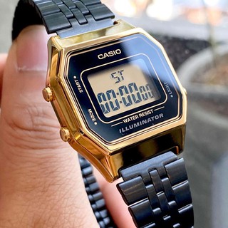 Đồng hồ Casio Nữ La680 Gold Black - Hàng chính hãng - Full Box - tem tag Bảo hành 1 năm