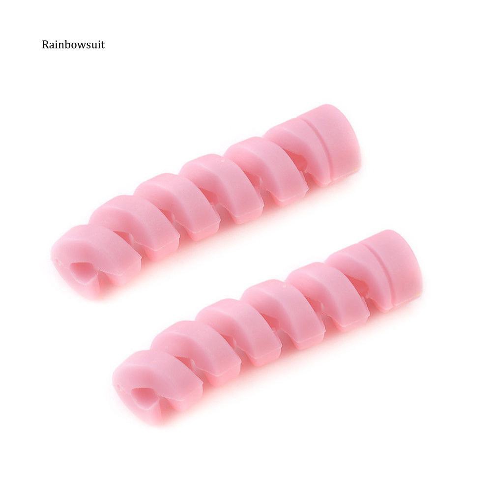 Bộ 4 dây TPU bảo vệ cáp USB hình xoắn ốc kích thước 4cm tiện dụng