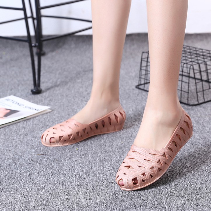 Giày búp bê nhựa dẻo mẫu mới đế bằng