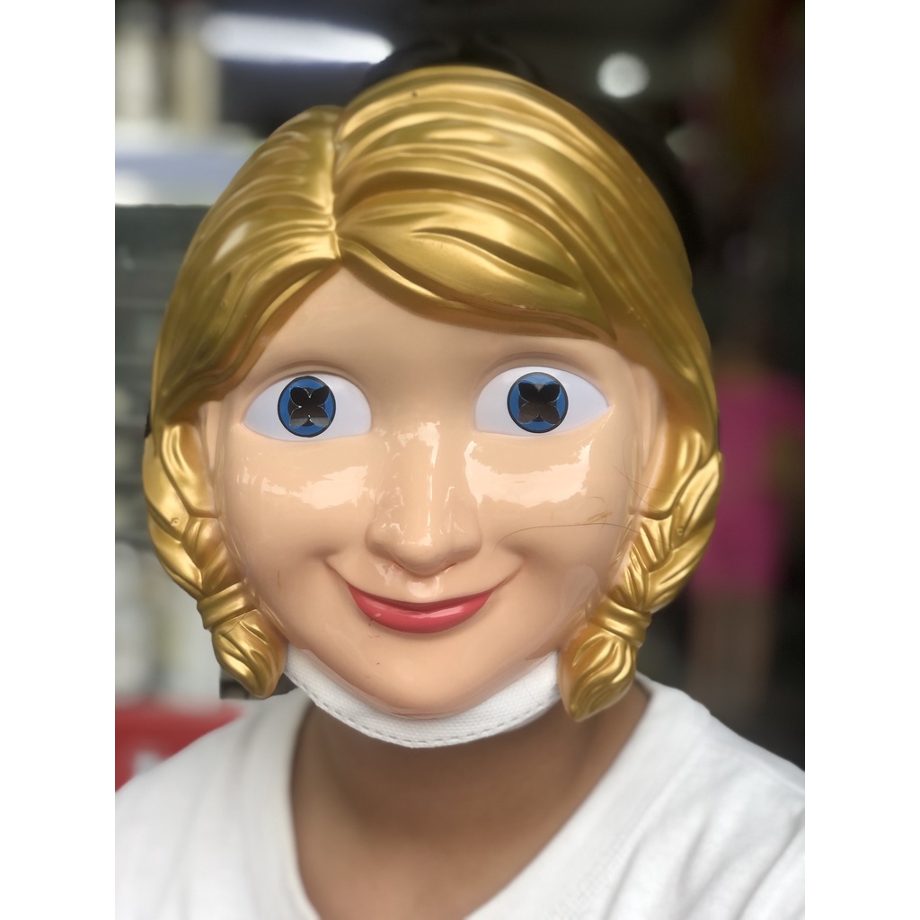 Mặt nạ Frozen nữ hoàng băng giá Elsa, Anna có nhạc hóa trang Halloween cho bé