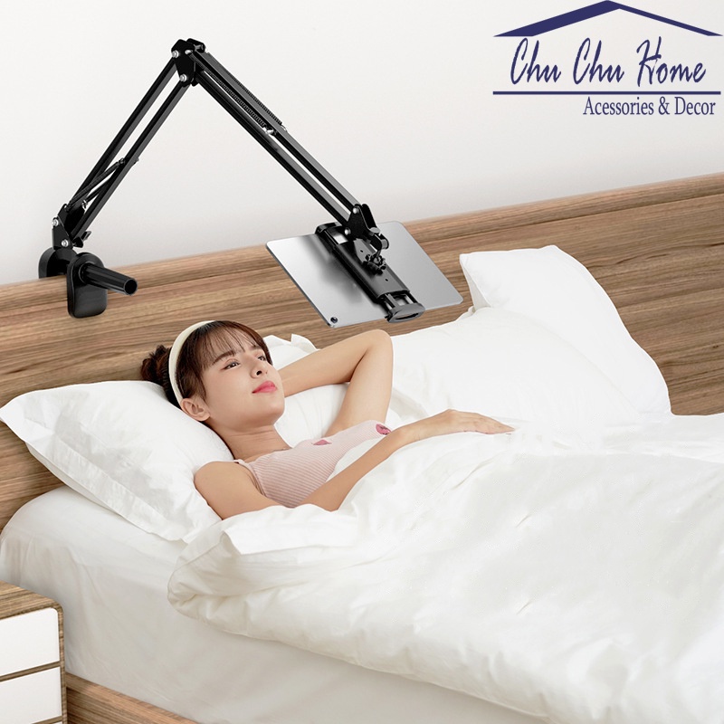 Giá đỡ điện thoại, Ipad xem phim kẹp đầu giường, bàn,điều chỉnh theo mắt nhìn