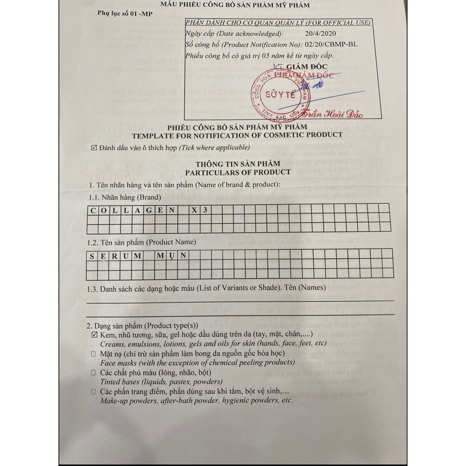 Serum Mụn Collagen X3 giúp giảm mụn, làm sạch da mặt chính hãng Mỹ Phẩm Đông Anh