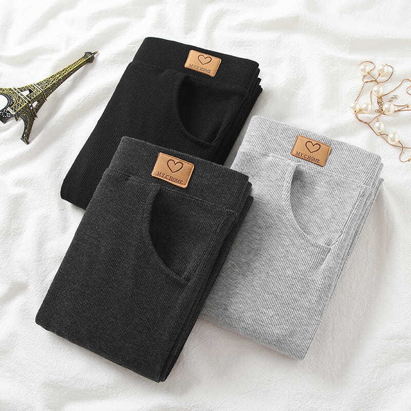 Quần Legging Dài Lưng Cao Có Túi Màu Xám Thời Trang Cho Nữ