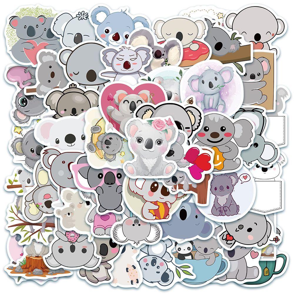 ELEGANT Miếng Dán Hình Gấu Koala Dễ Thương Trang Trí Điện Thoại / Sổ Tay DIY