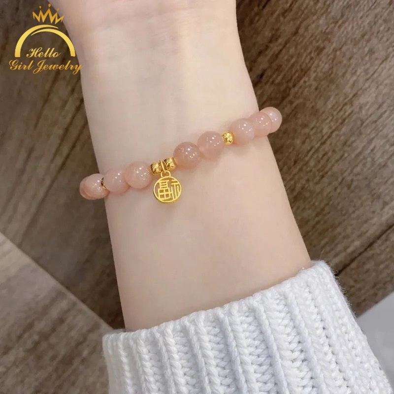 Vòng Tay Nữ Đính Đá Mặt Hình Mặt Trời Tự Nhiên Thời Trang
